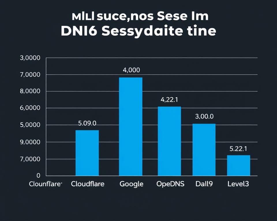رسم بياني يوضح متوسط سرعة استجابة خوادم DNS لـ IPTV بدون تقطيع