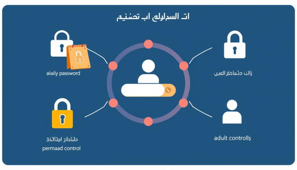 رسم توضيحي لإجراءات الأمان عند استخدام قنوات محتوى للبالغين +18