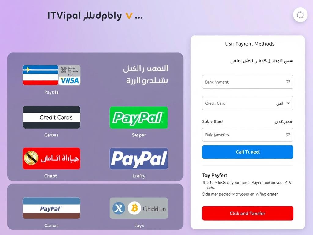 طرق الدفع المختلفة المقبولة لاشتراكات IPTV