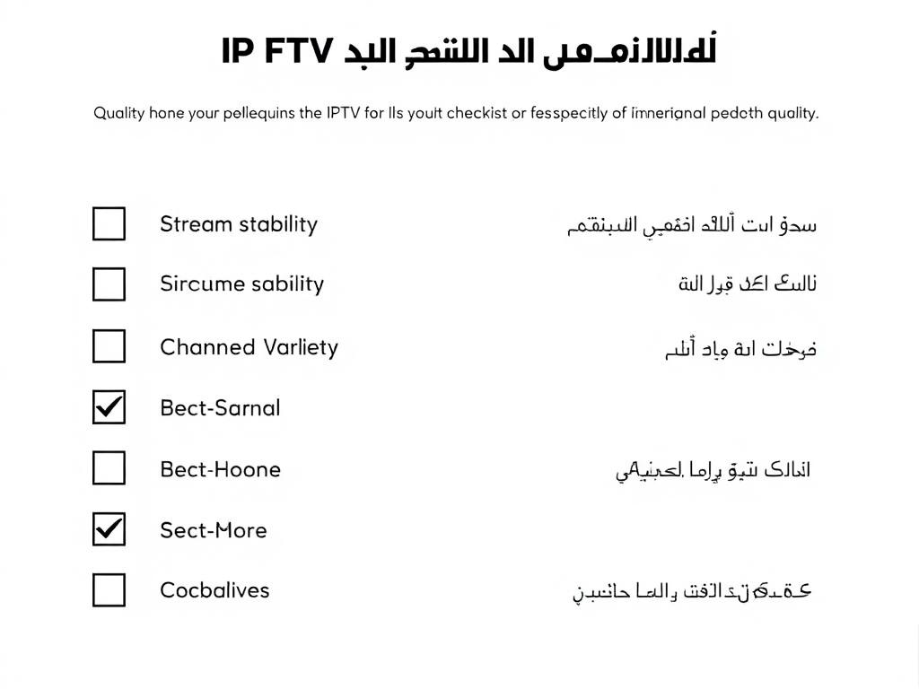 قائمة تحقق لتقييم جودة خدمات IPTV