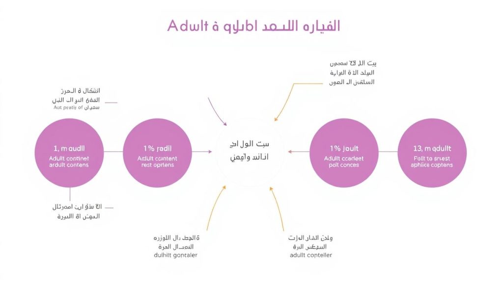 مخطط توضيحي لأنواع المحتوى المختلفة في قنوات محتوى للبالغين +18