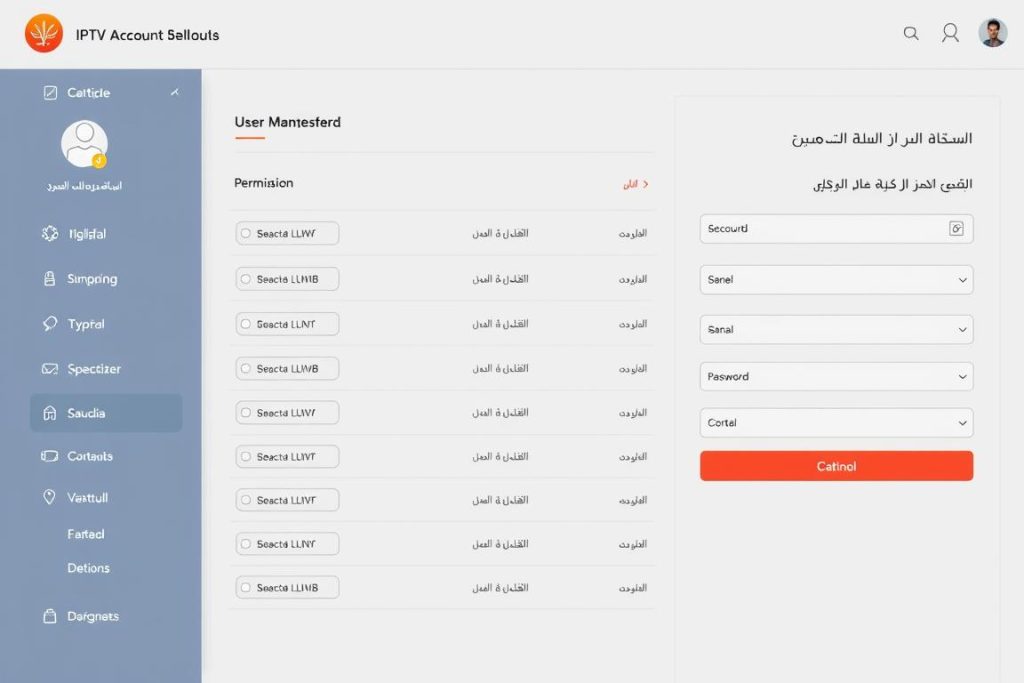 إدارة حسابات المستخدمين في خدمة IPTV آمنة للبالغين في السعودية