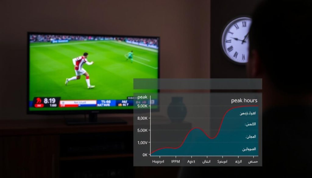 اختبار IPTV خلال أوقات الذروة