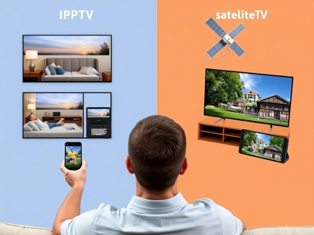 مرونة استخدام IPTV مقابل الأقمار الصناعية على الأجهزة المختلفة
