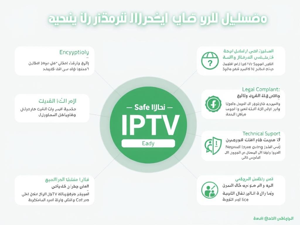 معايير اختيار خدمة IPTV آمنة للبالغين في السعودية موضحة في رسم بياني